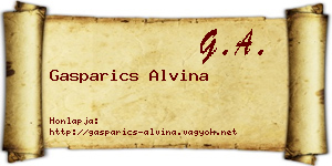 Gasparics Alvina névjegykártya